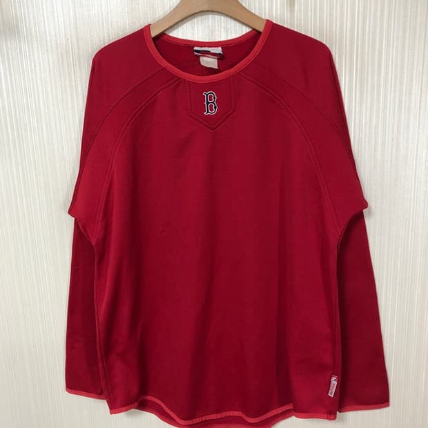 MLB 마제스틱 보스턴레드삭스 구형어센틱 플리스풀오버 M