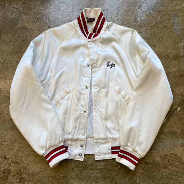 80s USA 던브룩 새틴 바시티 재킷