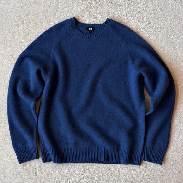 유니클로 램스울 래글런 니트