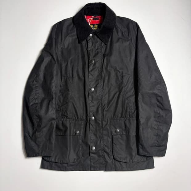 바버 Barbour 타탄 체크 안감 애쉬비 왁스 자켓 R1886