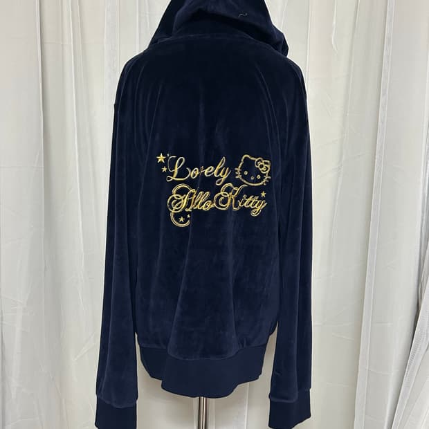 벨벳 헬로키티 네이비 집업