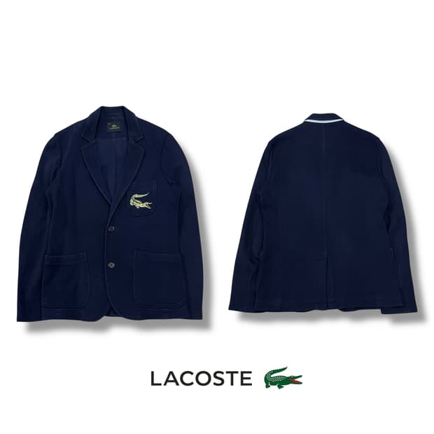라코스테 로고자수 코튼 블레이저 s08677