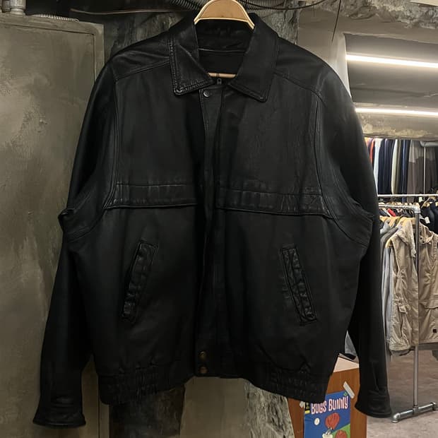빈티지 가죽 자켓 블랙  #csz2291