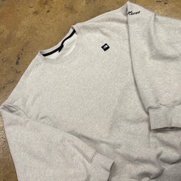 [정품/XXL] 노스페이스 팀코리아 맨투맨 티셔츠 회색  b15