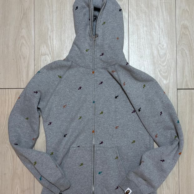 BAPE 베이프 스타 프린팅 스웻 후드집업 XS