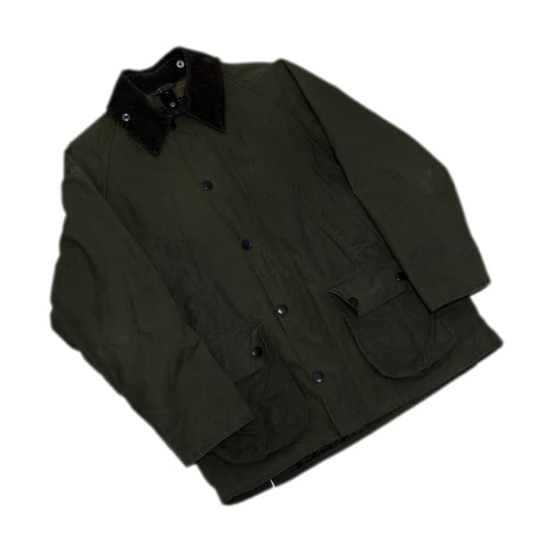 바버 클래식 타탄 올리브 비데일 왁스 자켓