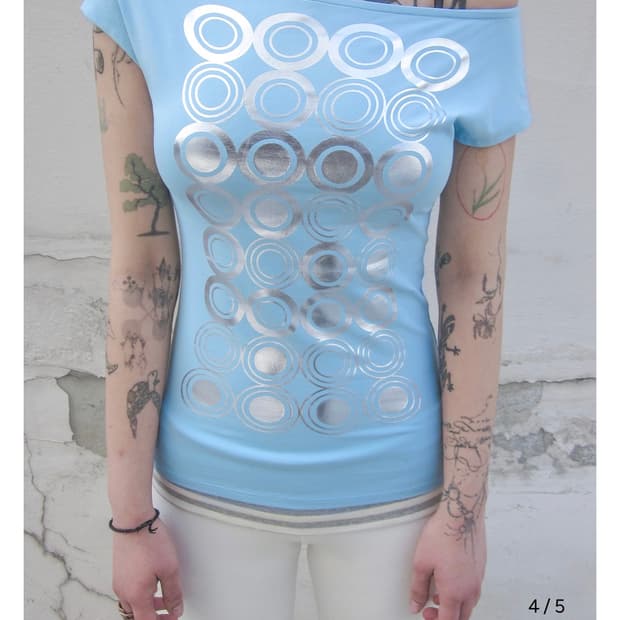 aramhaus metallic sleeveless sky blue