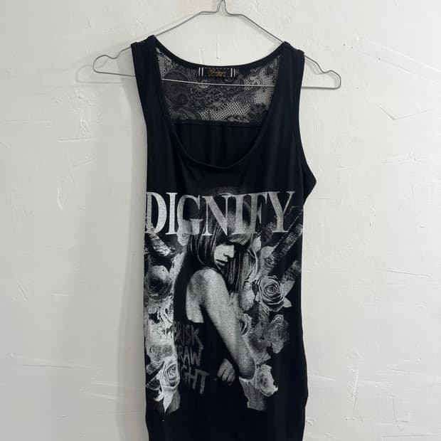 punk printing sleeveless