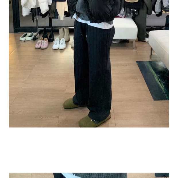 휴즈네스트 패딩 바지