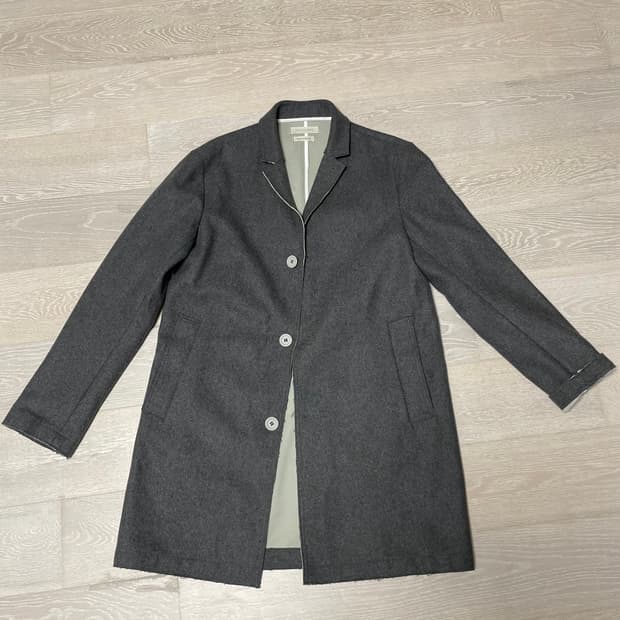 kestin hare grey cotton mac coat 95-100