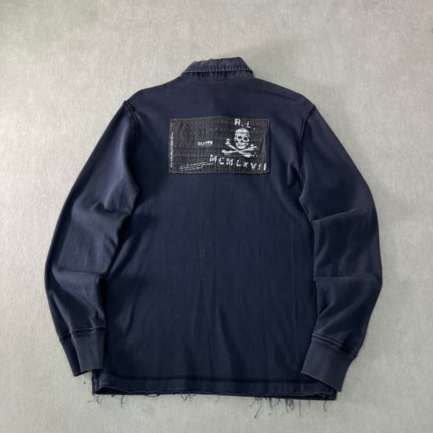 95 폴로랄프로렌 진스 성조기패치 빈티지 워싱 럭비티