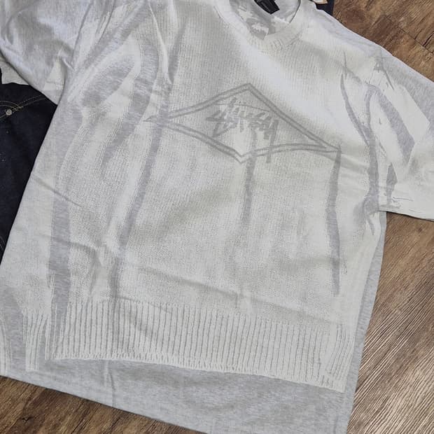 스투시 스웨터 티셔츠 애쉬 헤더 XXL 2XL
