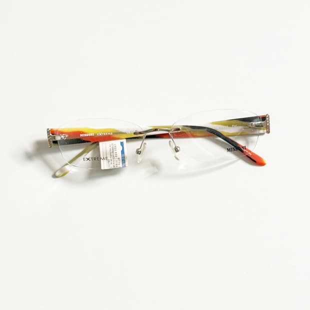 MISSONI 미쏘니 무테 스퀘어 메탈 프레임 빈티지 안경