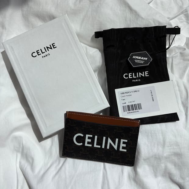 CELINE 셀린느 트리옹프 캔버스 카드지갑