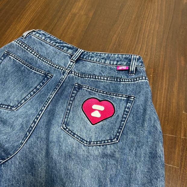 에이프 (베이프) 우먼 데님 카고 팬츠