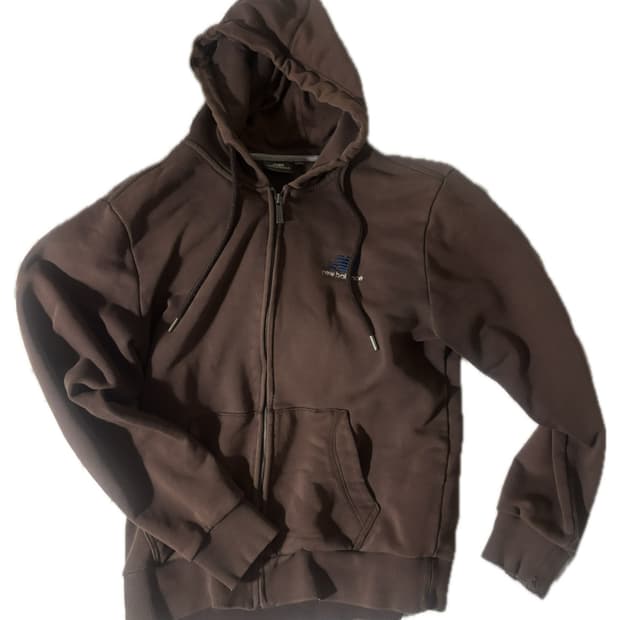 뉴발란스 빈티지 브라운 후드집업 M