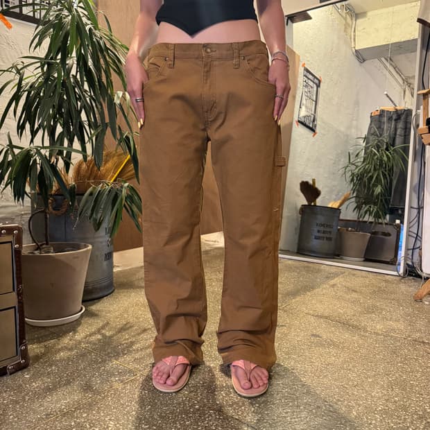 Dickies 브라운 페인터 팬츠