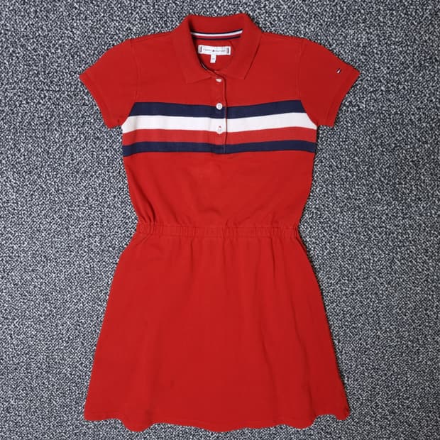 [무료배송][120-130]타미힐피거 키즈 피케 카라 원피스