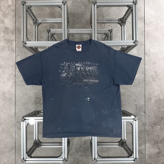 Harley-Davidson “HEROES” Blue T-shirt