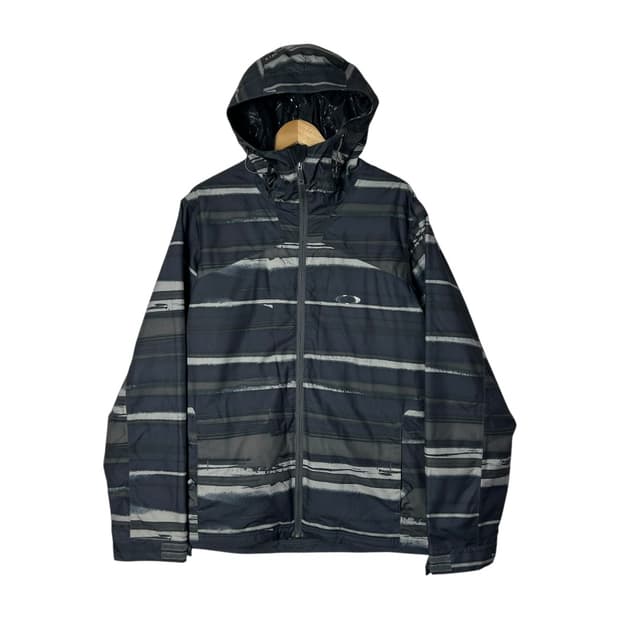 [OAKLEY] 오클리 스트라이프 패턴 후드 자켓