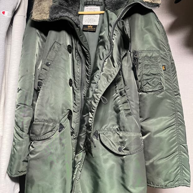 빈티지 알파인더스트리 N3B 건 메탈 자켓 판매