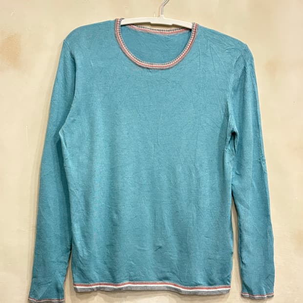 일본 빈티지 배색 니트