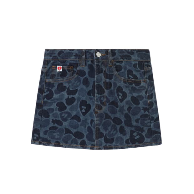 (오더) 베이프 APEE 25SS 카모 데님 스커트 