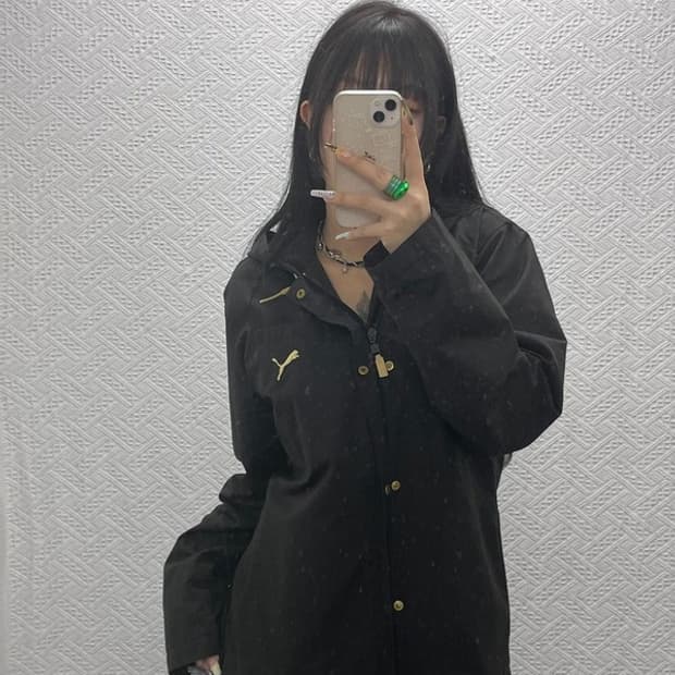 푸마 스포티 키치 자메이카 빅레터링 바람막이 자켓 M C08021