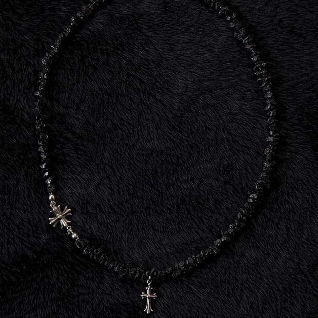 블랙 원석 펜던트 목걸이