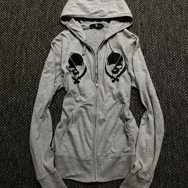 [JPN Brand] Skull Print Hoodie Zip Up펑크