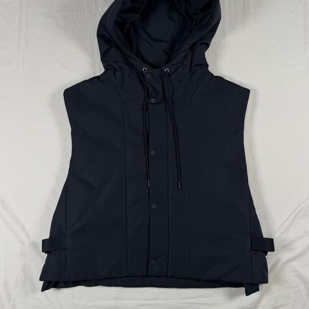 COS 코스 패딩 조끼 후드