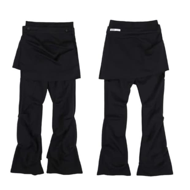 오호스 ojos 랩 오버 턱 팬츠 스커트 팬츠