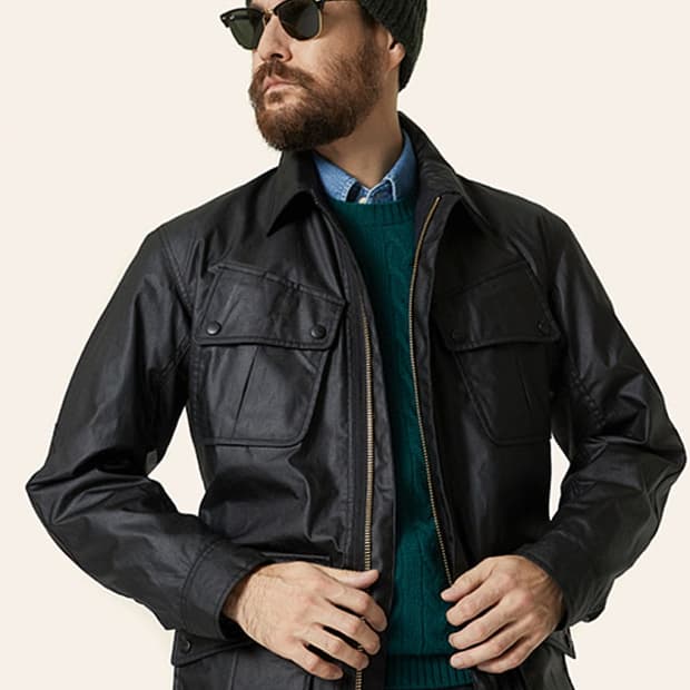 105) 바스통 005 블랙 왁스자켓 