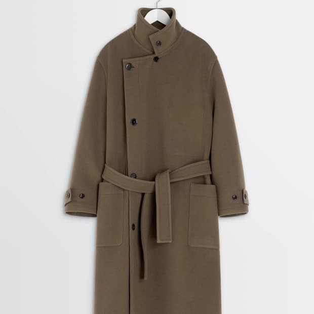 [XS,M,L]르메르 25fw 랩 코트/다크 스쿼럴