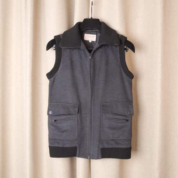 LOOK Silk Wool Zip-up Vest