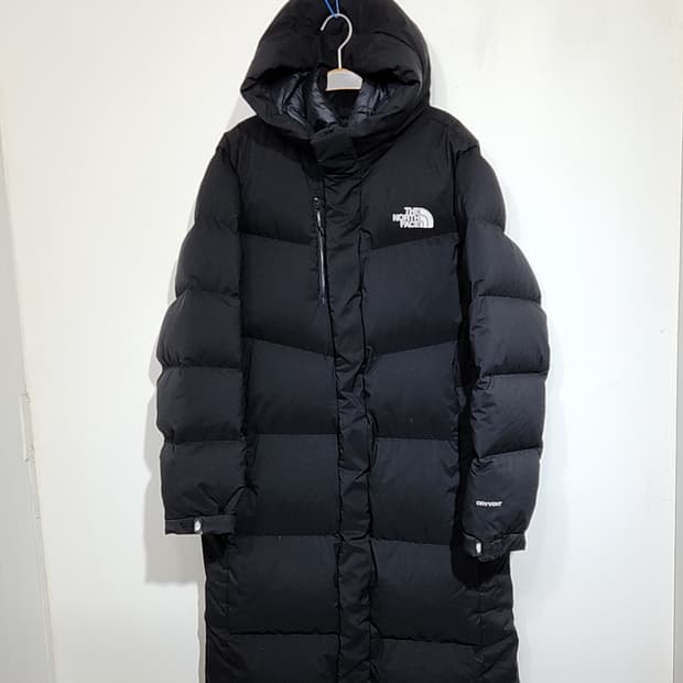 (XL) 노스페이스 거위털 롱패딩 점퍼 블랙 구스다운 패딩코트 