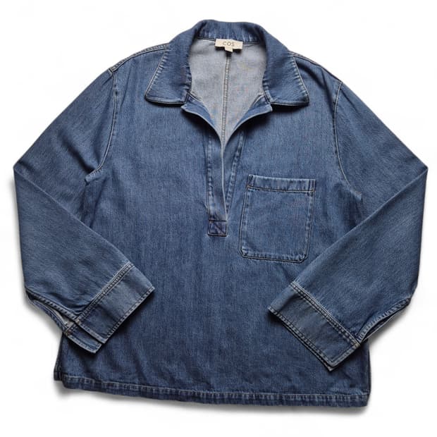 [38] 코스 칼라드 V넥 데님탑