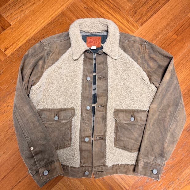 rrl 그리즐리 브라운 데님 자켓 