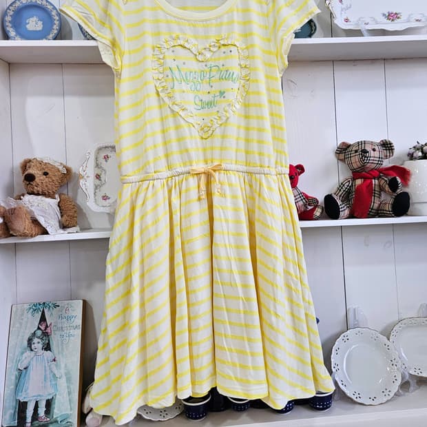 Mezzo Piano 옐로우 스트라이프 원피스