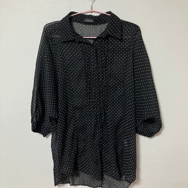 Black Polka Dot Blouse 