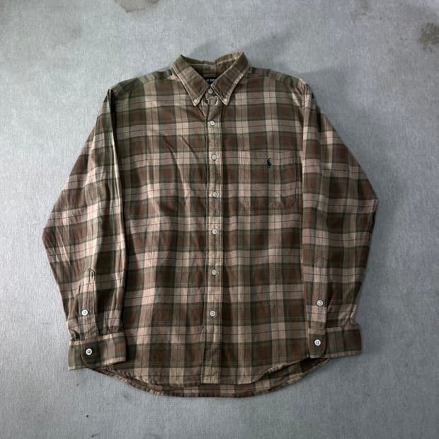 100 폴로랄프로렌 골프 빈티지 체크 셔츠