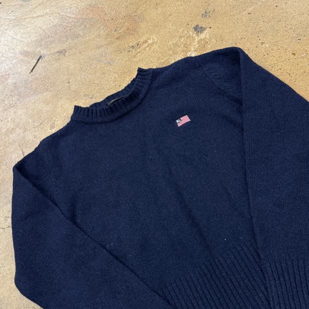 폴로 진스 네이비 니트 
