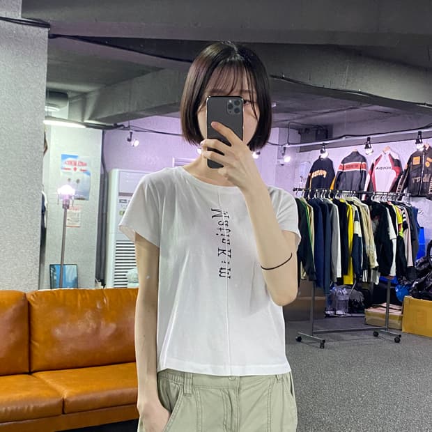 마뗑킴 미들로고 디트로이트 반팔티 B4621