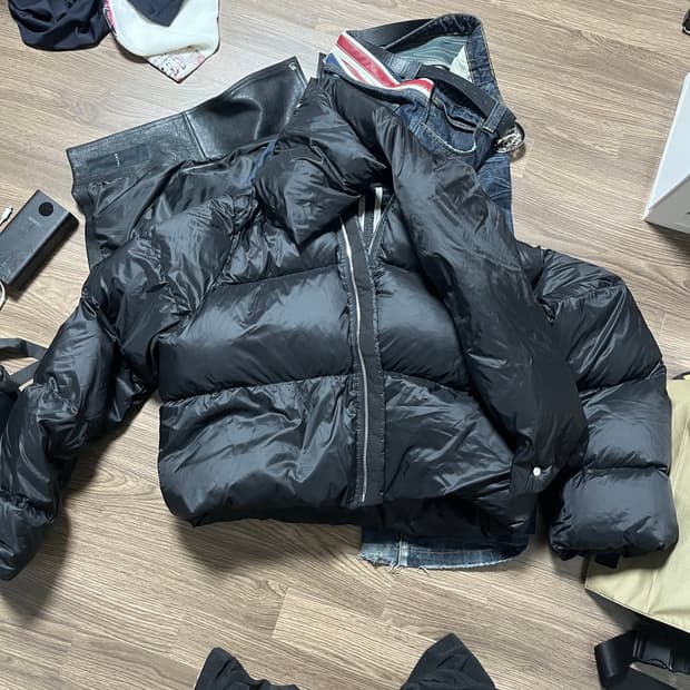 릭오웬스 퍼넬 넥 패딩 18fw