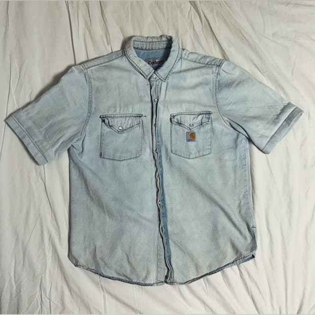 칼하트 데님 반팔 자켓
