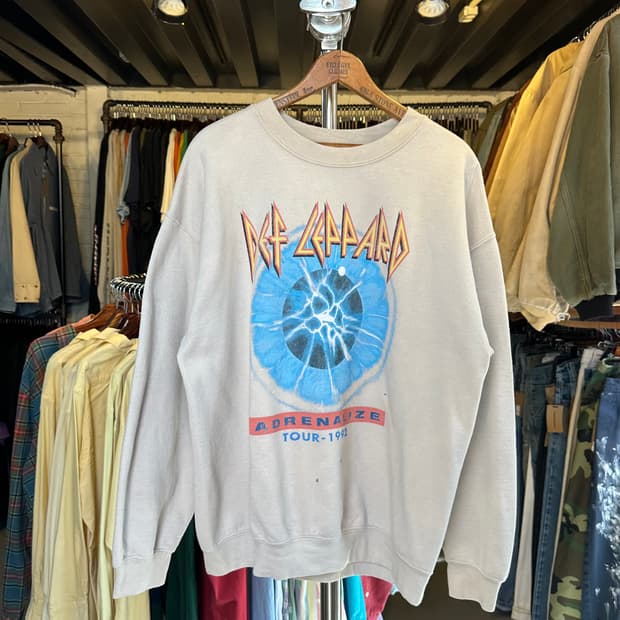 데프 레퍼드 락밴드 프린팅 스웻셔츠