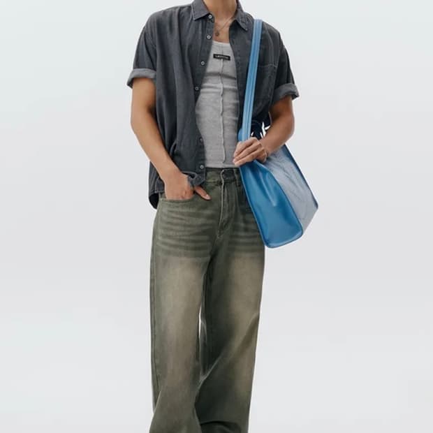 애드오프 PUNCHING LOGO BAG BLUE