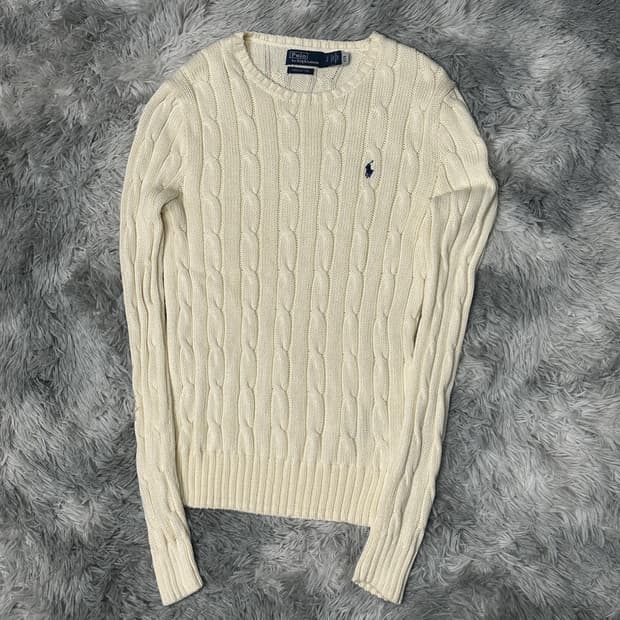 폴로랄프로렌 케이블 니트 아이보리 
