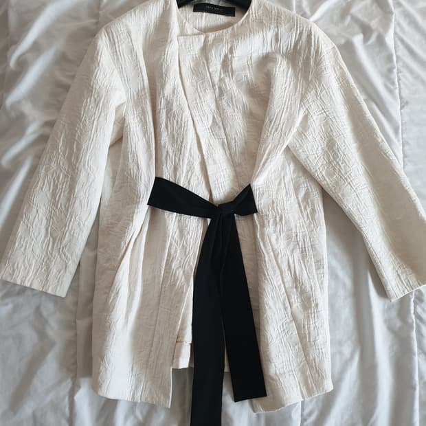 Zara 자라 샤넬 리본 코트