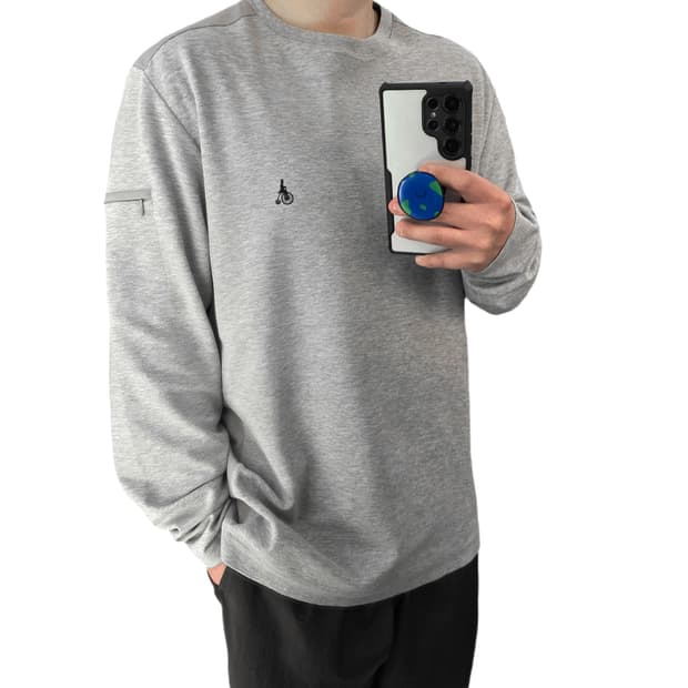 105 빈폴스포츠 나일론 배색 긴팔티셔츠 그레이